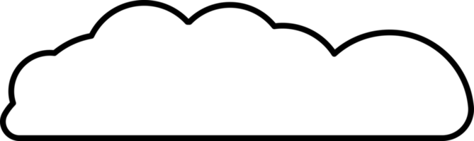 Cloud element in PNG type. Flat illustration style. Minimal object.