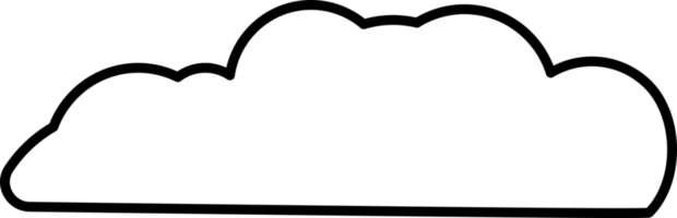 Cloud element in PNG type. Flat illustration style. Minimal object.