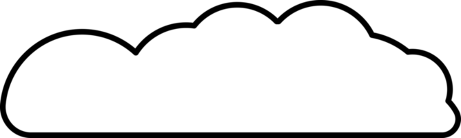 Cloud element in PNG type. Flat illustration style. Minimal object.