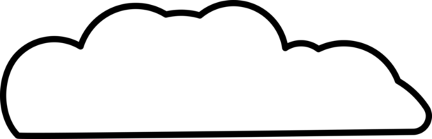 Cloud element in PNG type. Flat illustration style. Minimal object.