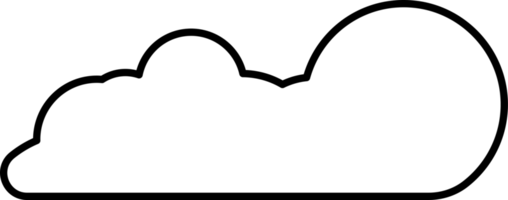 Cloud element in PNG type. Flat illustration style. Minimal object.