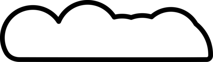 Cloud element in PNG type. Flat illustration style. Minimal object.