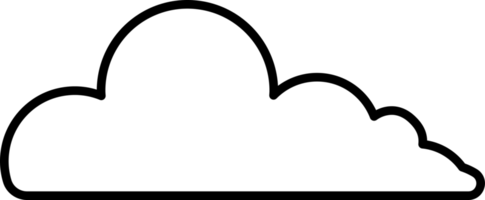 Cloud element in PNG type. Flat illustration style. Minimal object.