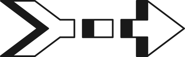 Pfeilsymbol. Biegen Sie rechts ab. transparentes flaches Gestaltungselement. png