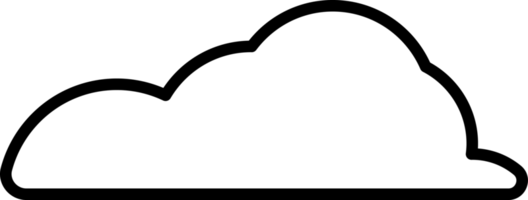 Cloud element in PNG type. Flat illustration style. Minimal object.