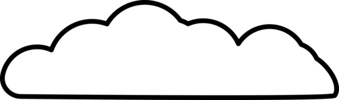 Cloud element in PNG type. Flat illustration style. Minimal object.