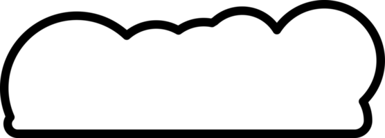 Cloud element in PNG type. Flat illustration style. Minimal object.