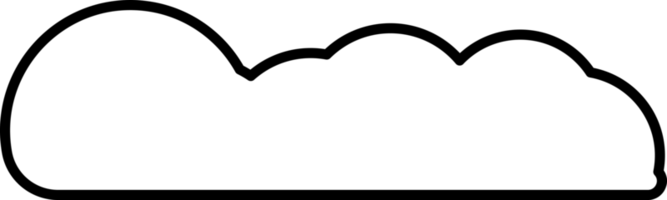 Cloud element in PNG type. Flat illustration style. Minimal object.