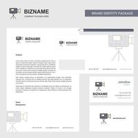 Camcoder Business Letterhead Envelope and visiting Card Design vector template