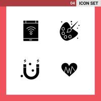 User Interface Solid Glyph Pack of modern Signs and Symbols of connection education phone drawing science Editable Vector Design Elements