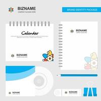 Nuclear Logo Calendar Template CD Cover Diary and USB Brand Stationary Package Design Vector Template
