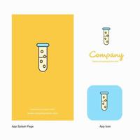 Test tube Company Logo App Icon and Splash Page Design Creative Business App Design Elements vector