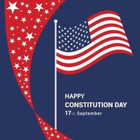 Happy Constitution day design card vector