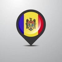 pasador de mapa de Moldavia vector