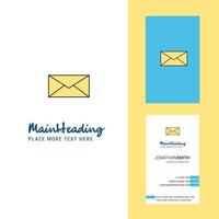 Message Creative Logo and business card vertical Design Vector