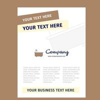 Bathtub Title Page Design for Company profile annual report presentations leaflet Brochure Vector Background