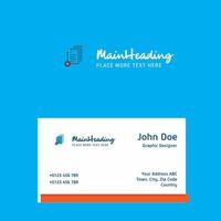 Document setting logo Design with business card template Elegant corporate identity Vector