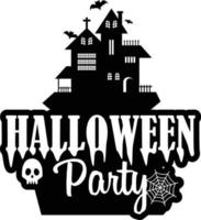 Halloween design with typography and white background vector