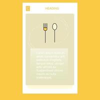 Fork and spoon mobile vertical banner design design Vector