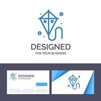 Creative Business Card and Logo template Easter Kite Spring Madrigal Vector Illustration