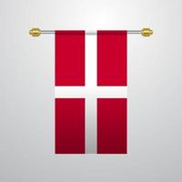 Sovereign Military order of Malta hanging Flag vector