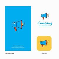 Speaker Company Logo App Icon and Splash Page Design Creative Business App Design Elements vector