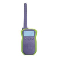 icono de walkie talkie de comunicación, estilo de dibujos animados vector