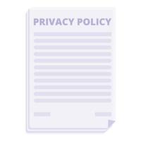 Privacy policy document icon cartoon vector. Secured data vector