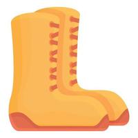 Safari boots icon, cartoon style vector