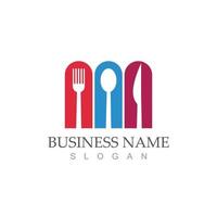 Spoon and fork logo symbol vector illustration