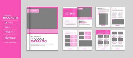 corporate catalog brochure and booklet template, modern company profile layout vector