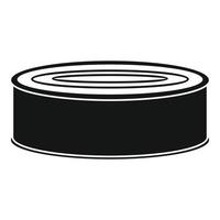 Fish tomato tin can icon, simple style vector