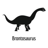 Brontosaurus icon, simple style. vector