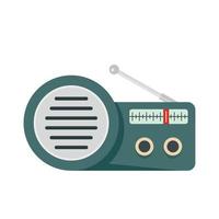 icono de radio altavoz, estilo plano vector