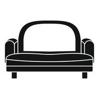 sillón, sofá, icono, simple, estilo vector