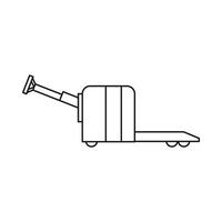 Cart on wheels icon, outline style vector