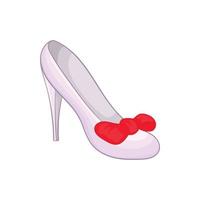 icono de zapatos de mujer, estilo de dibujos animados vector