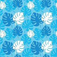 Monstera leaves seamless pattern, fabric, textile texture. Tropical pattern. Vector floral illustration.