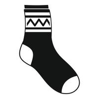 Fabric sock icon, simple style vector