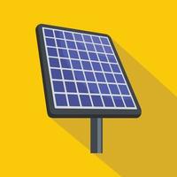 icono de energía solar, estilo plano vector