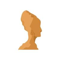 Head of statue icon, flat style vector