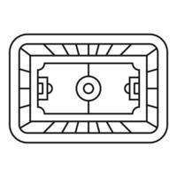 Top soccer field icon, outline style vector