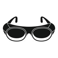 Welding glasses icon, simple style vector