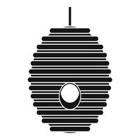 Bee hive tree icon, simple style vector