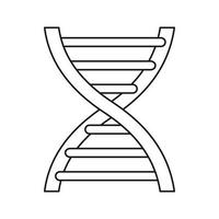 DNA icon in outline style vector