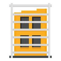 Building structure icon, flat style vector