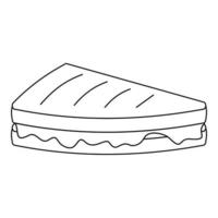 Pie icon, outline style. vector