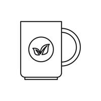 Cup of tea icon, outline style vector