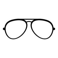 Oval eyeglasses icon, simple style. vector