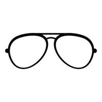 Oval eyeglasses icon, simple style. vector